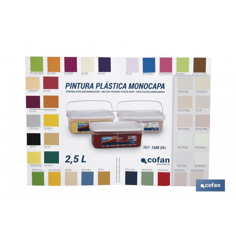 CARTA DE COLORES PINTURA PLASTICA MONOCAPA