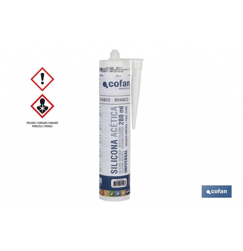 SILICONA ACÉTICA UNIVERSAL 280ML BLANCO