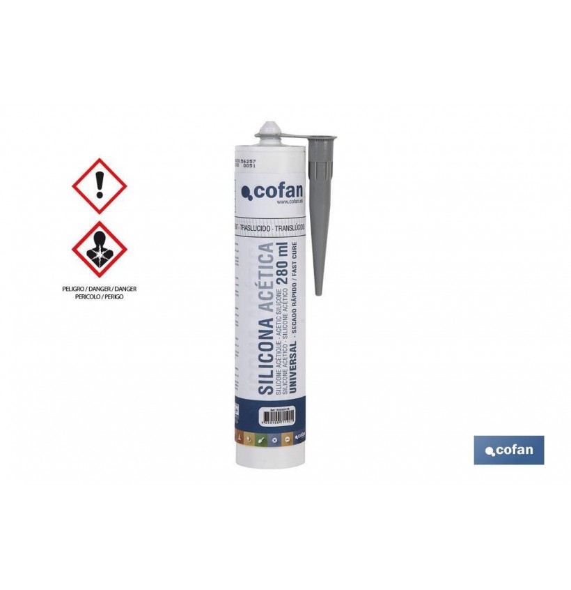 SILICONA ACÉTICA UNIVERSAL 280ML TRANSLÚCIDO