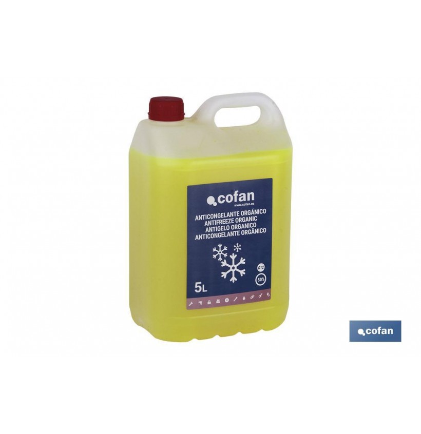 ANTICONGELANTE G-12 50% ORGÁNICO AMARILLO 5 L