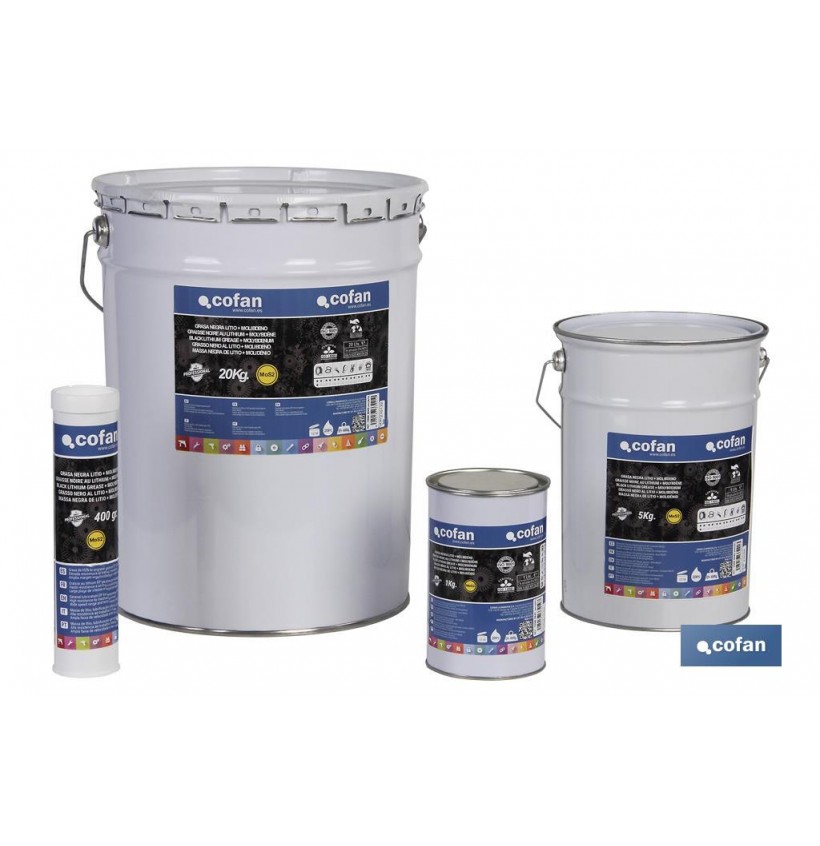 GRASA NEGRA LITIO+MOLIBDENO ENVASE 5 KG
