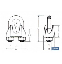 SUJETACABLES DIN-741 ZINCADO M-12
