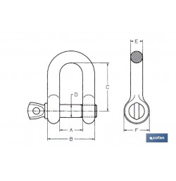 GRILLETE RECTO M-5 ZINCADO