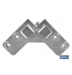 COLGADOR ESCUADRA DOBLE ZINCADO 59X59 MM