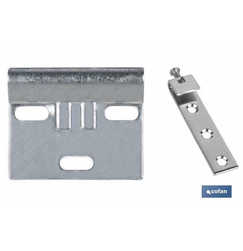 SET COLGADOR DE ARMARIO ZINCADO 60 MM  VENTA UNITARIA
