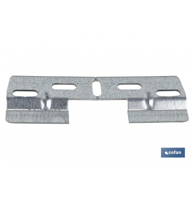 PLACA COLGADOR DOBLE 130 MM CON HUECO 42 MM