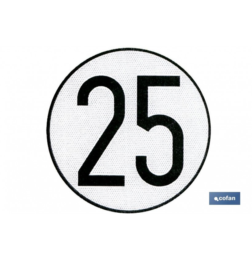 PLACA DE VELOCIDAD HOMOLOGADA 25