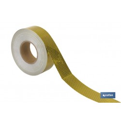 ROLLO RETROREFLECTANTE CONTINUO - 50M AMARILLO