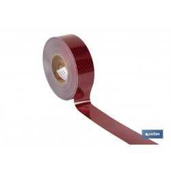 ROLLO RETROREFLECTANTE CONTINUO - 50M ROJO