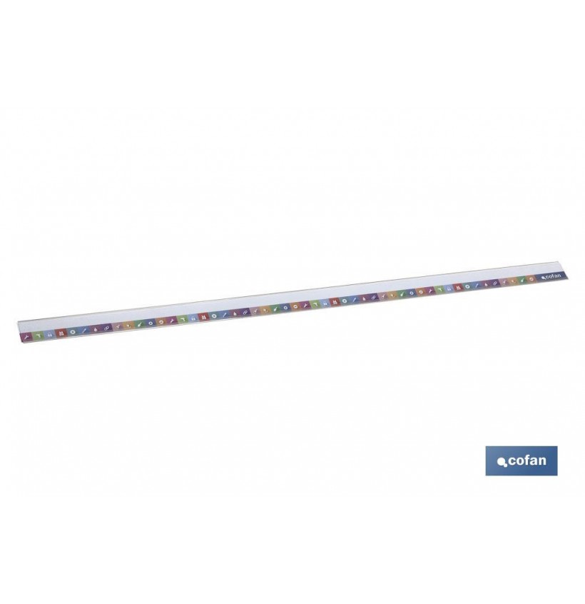PORTAPRECIOS C/TIRA PARA BANDEJA 1000 X 39 MM