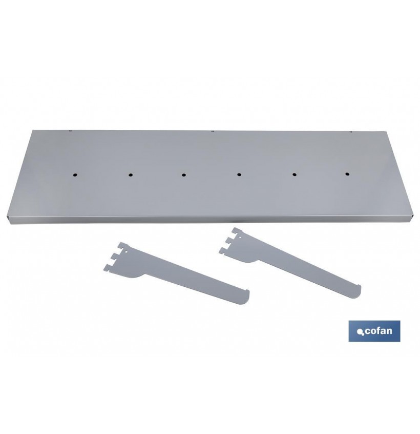 CONJUNTO BANDEJA 1000X300MM CON 6 ORIFICIOS DE 9 MM