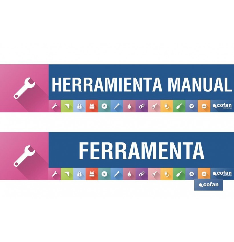 SEÑALETICA IMANTADA PARA EXPOSITOR 975 x 200 mm - HERRAMIENTA MANUAL