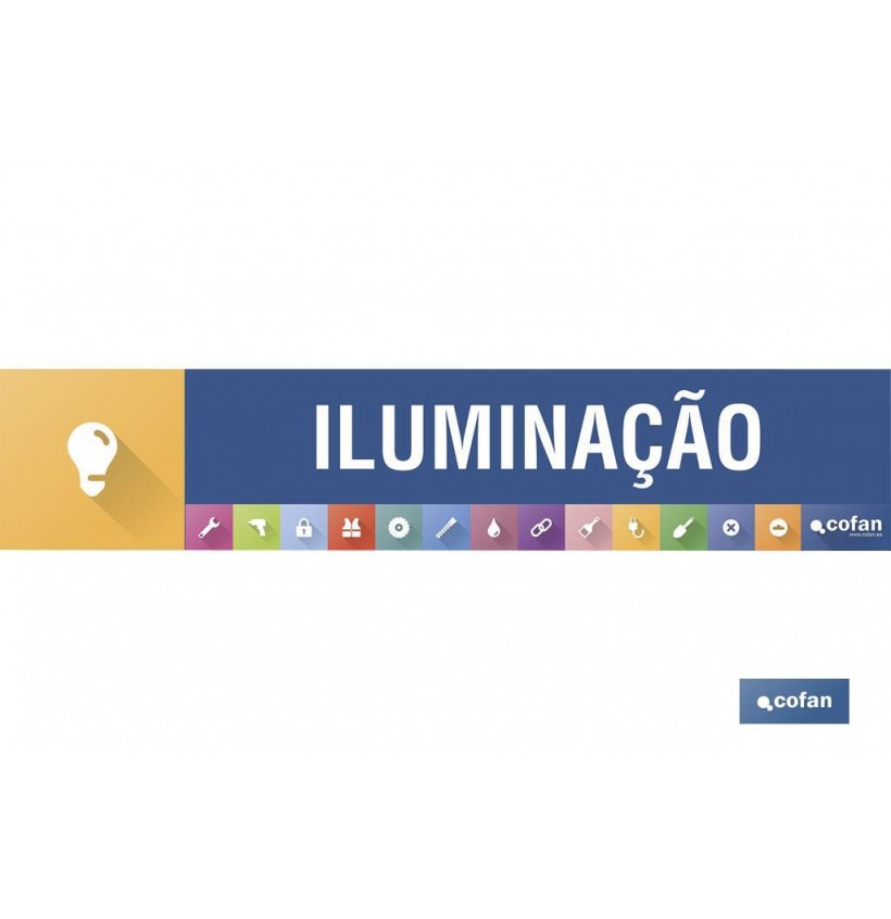SEÑALETICA IMANTADA PORTUGUES PARA EXPOSITOR 975 X 200 MM - ILUMINAÇÃO
