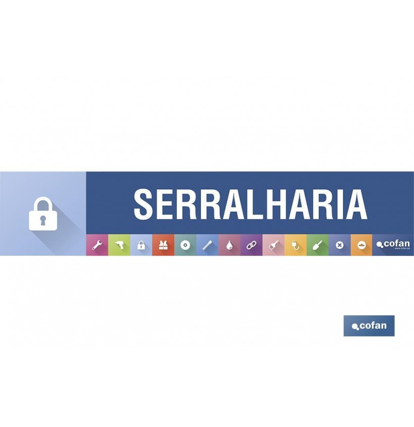 SEÑALETICA IMANTADA PORTUGUES PARA EXPOSITOR 975 X 200 MM - SERRALHARIA