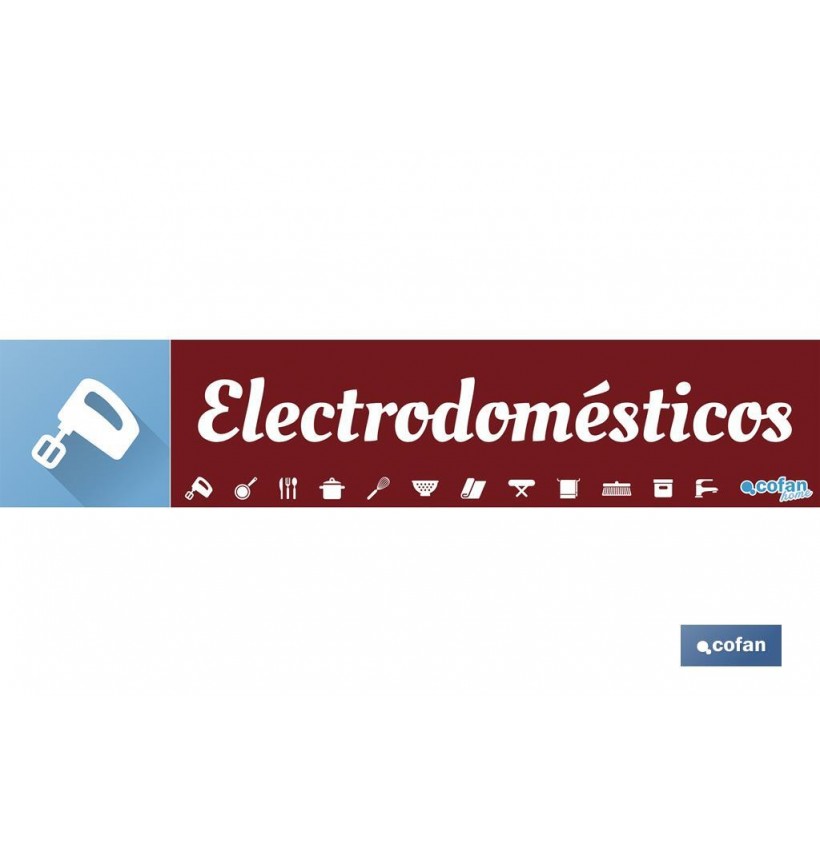 SEÑALETICA IMANTADA PARA EXPOSITOR 975 X 200 MM - ELECTRODOMÉSTICOS