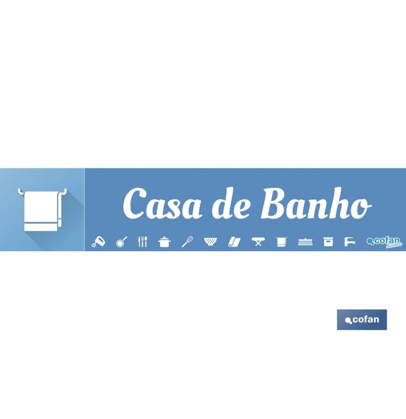 SEÑALETICA IMANTADA PORTUGUES PARA EXPOSITOR 975 X 200 MM - CASA DE BANHO