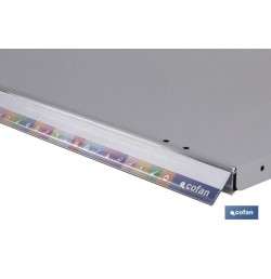 PORTAPRECIOS C/TIRA PARA BANDEJA 500 X 39 MM