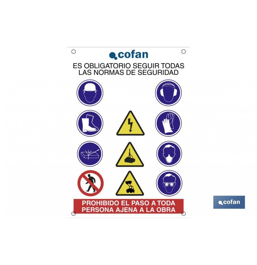CARTEL DE OBRA EN GLASSPACK 500X700mm