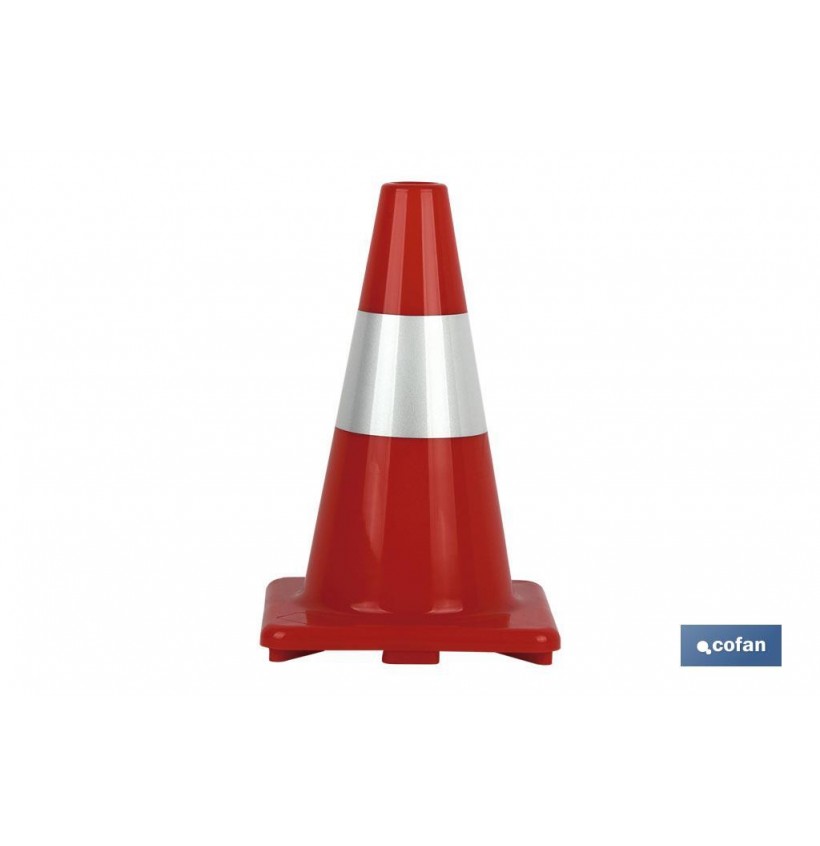 CONO 50 CM. ROJO Y BLANCO