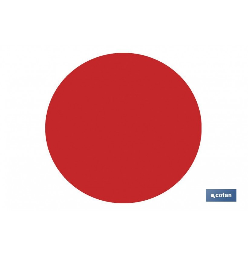 CIRCULO ADHESIVO ROJO 100 mm PARA CRISTAL