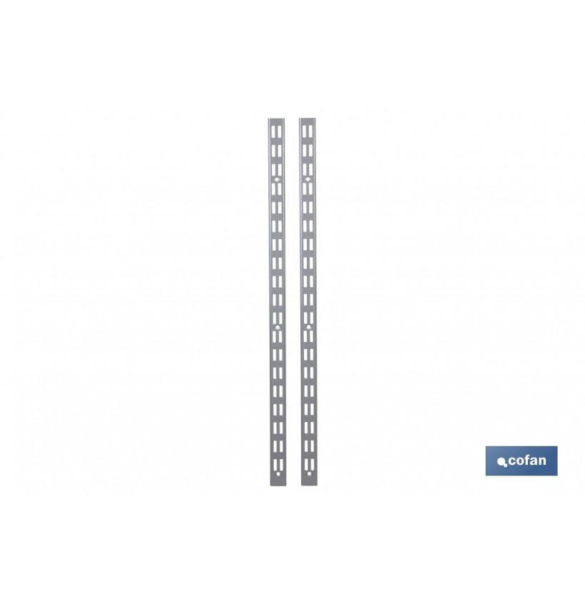 PACK 2 CREMALLERAS PARED P/ESTANTERIAS 24X03X1080MM