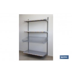 PACK 2 CREMALLERAS PARED P/ESTANTERIAS 24X03X1080MM