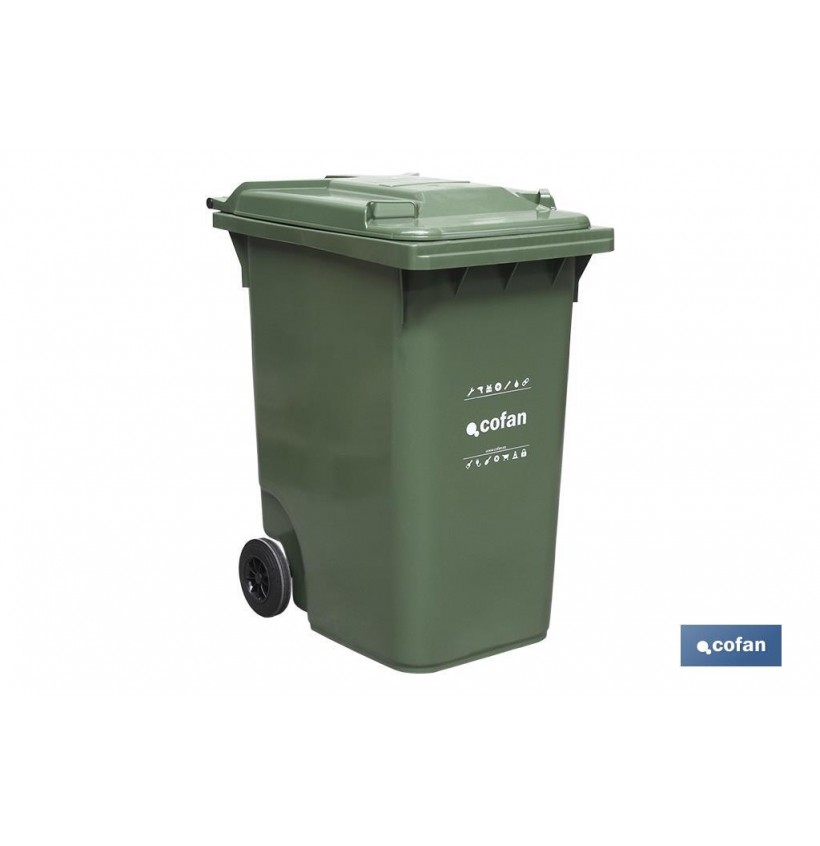 CONTENEDOR 2 RUEDAS 360LT COLOR VERDE
