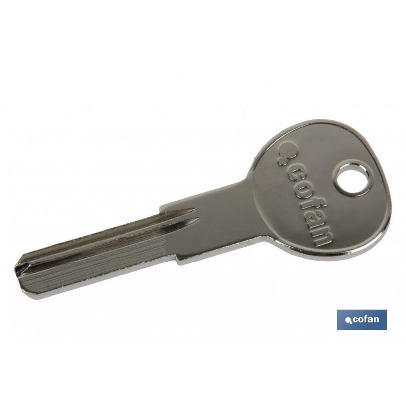 LLAVE EN BRUTO PARA CILINDRO DE SEGURIDAD