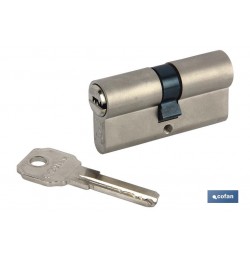 CILINDRO DE SEGURIDAD DE NÍQUEL PARA LLAVE NORMAL 30/30 - LEVA LARGA