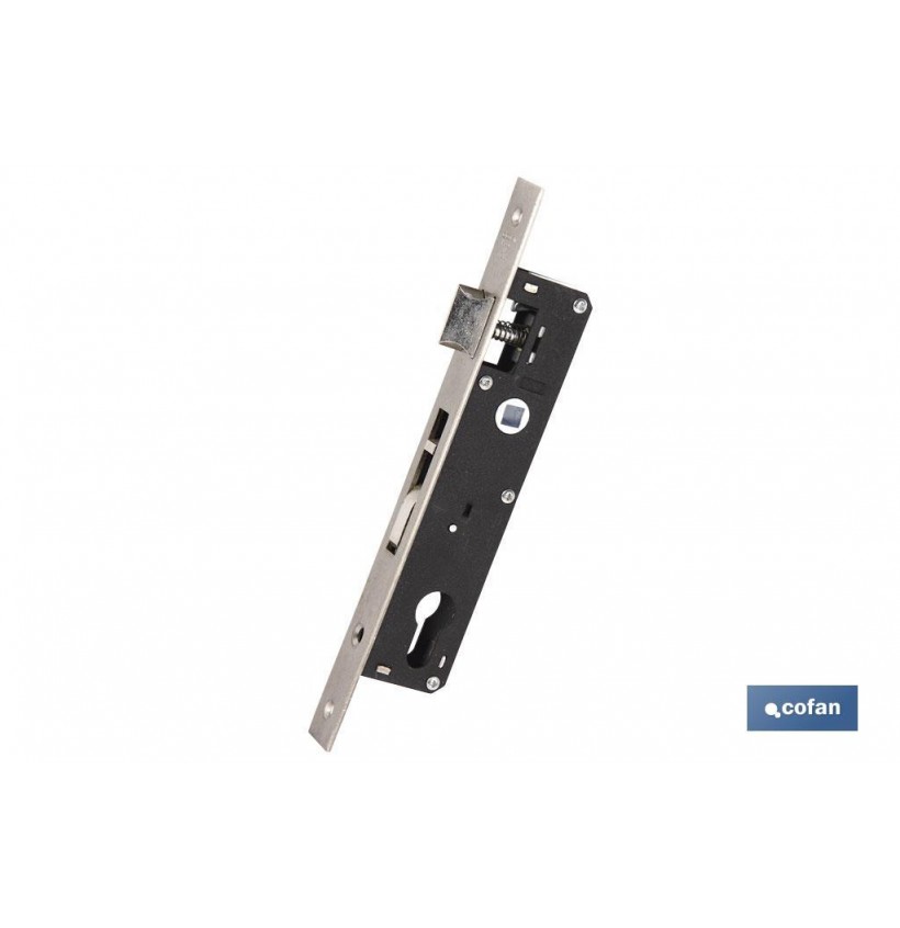 Cerradura Embutir Gancho D85E28 Inox (L.Corta)