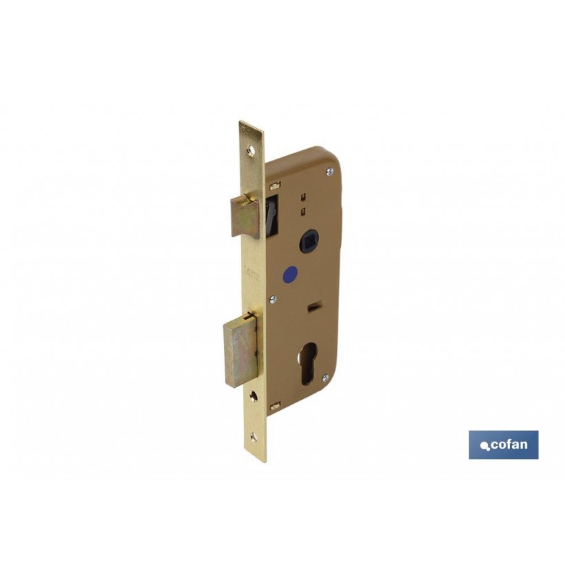 Cerradura Embutir+cerradero D85 E40- Níquel (P/Madera)