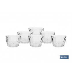 PACK 6 VASOS DE AGUA VIDRIO 30.5 CL MODELO JADE