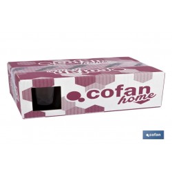 PACK 6 VASOS DE AGUA VIDRIO 30,5 CL COLOR PURPURA MODELO JADE
