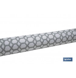 ROLLO MANTEL ANTIMANCHAS 1,40 x 25m 50% ALG/50% PVC. HEXAGONOS