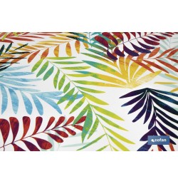 ROLLO MANTEL ANTIMANCHAS 1,40 x 25m 50% ALG/50% PVC.HOJAS