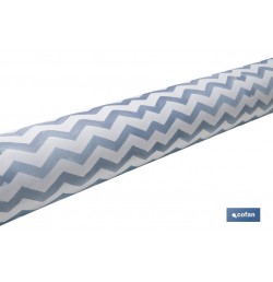 ROLLO MANTEL ANTIMANCHAS 1,40 x 25m 50% ALG/50% PVC.RAYADO