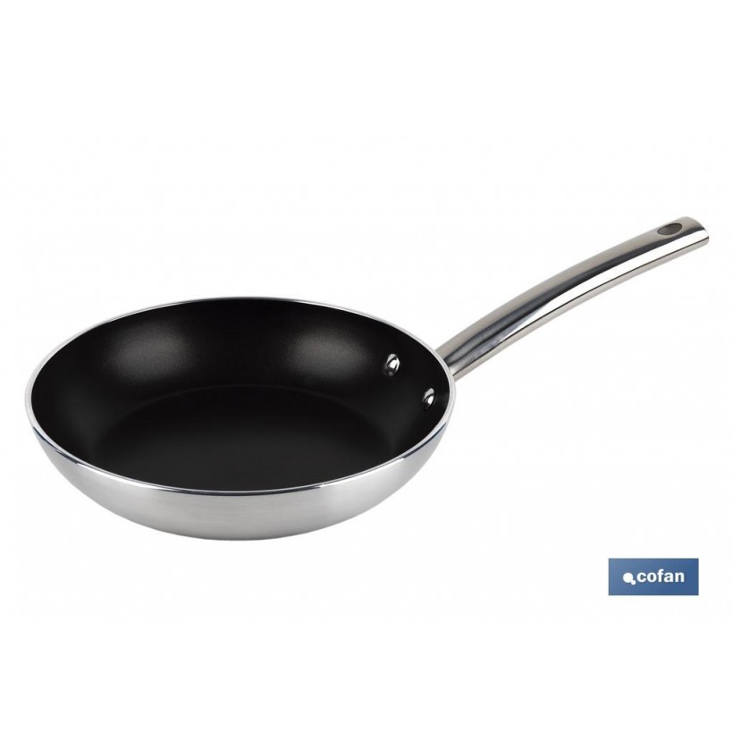 SARTÉN PROFESIONAL 24 CM ALUMINIO Y MANGO ACERO INOXIDABLE TYLER