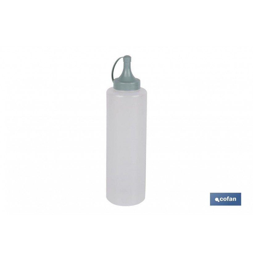 BOTELLA ACEITERA MODELO ALBAHACA 500 ML VERDE AGUA  6x23cm venta unitaria