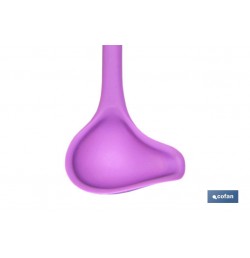 CUCHARA SALSA DE SILICONA MORADA MODELO VERGINI 27x8 CM