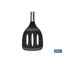 PALETA RANURADA DE ACERO INOX. Y SILICONA MODELO NEIGE 35 CM