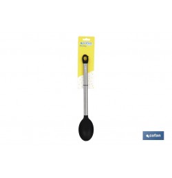 CUCHARA DE COCINA DE ACERO INOX. Y SILICONA MODELO NEIGE 34 CM