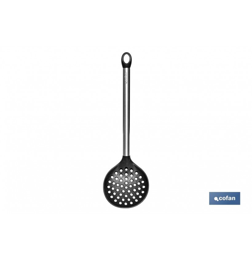 CUCHARA ESPUMADERA DE ACERO INOX. Y SILICONA MODELO NEIGE 34 CM