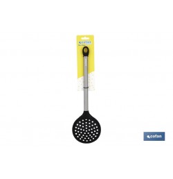 CUCHARA ESPUMADERA DE ACERO INOX. Y SILICONA MODELO NEIGE 34 CM