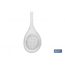 CUCHARA DE AGUJEROS DE SILICONA BLANCA MODELO BACH 34 CM