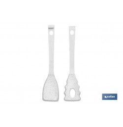PINZAS DE NYLON Y SILICONA BLANCA MODELO BACH 28 CM