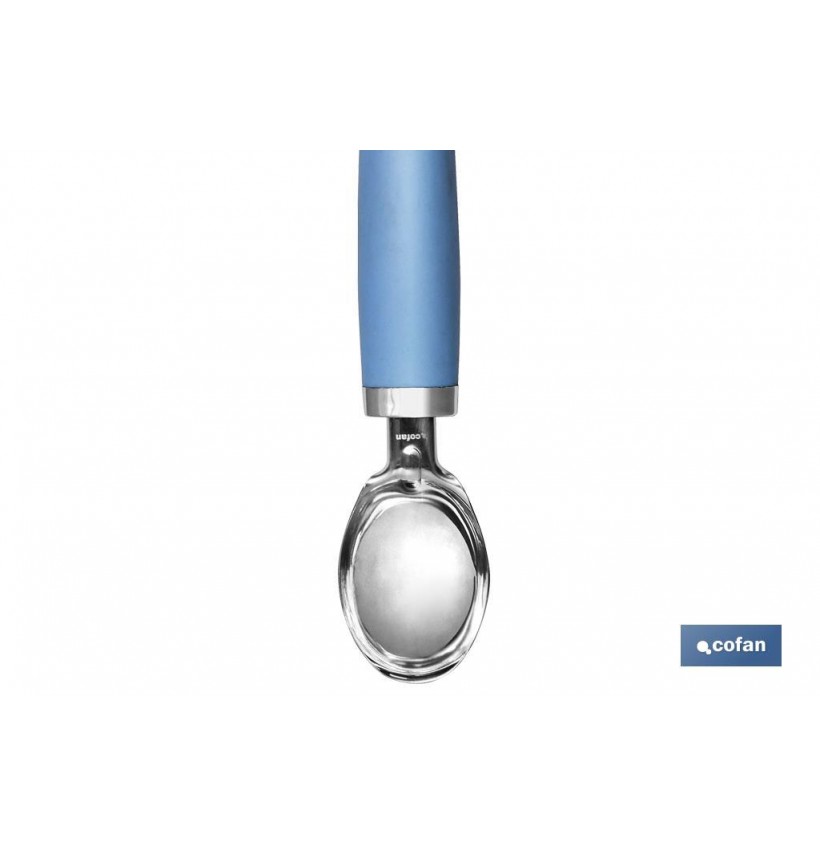 CUCHARA DE HELADO AZUL CLARO MODELO SENA 18 CM