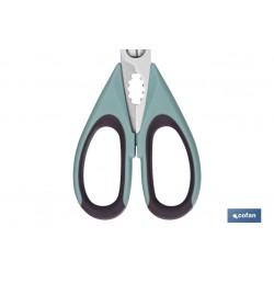 TIJERAS VERDES DE ACERO INOX. MODELO SENA 22 CM