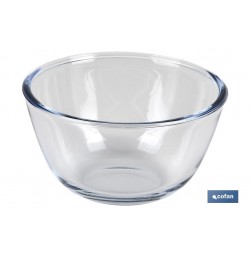 SET DE 2 ENSALADERAS DE VIDRIO BOROSILICATO MODELO BARITINA 800 ML - 2700 ML