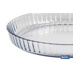 FUENTE REDONDA DE VIDRIO BOROSILICATO MODELO BARITINA 1600 ML