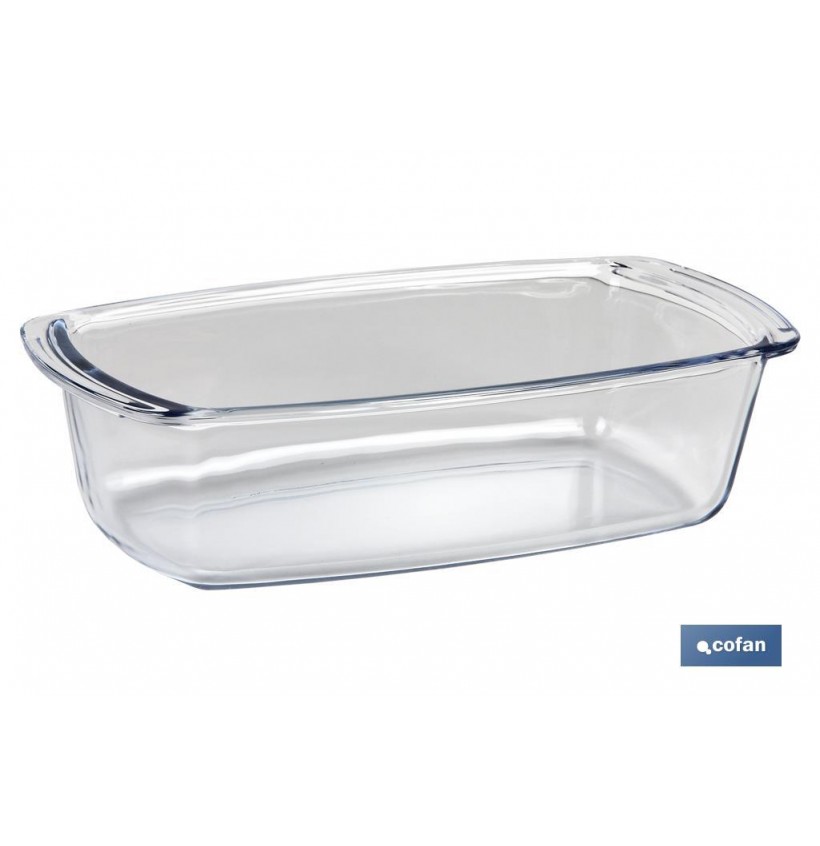 FUENTE OVAL ALARGADA DE VIDRIO BOROSILICATO MODELO BARITINA 1800 ML